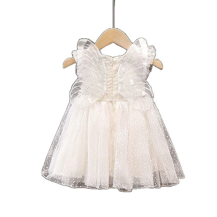 Snow White Princess Dress for Girls Summer Children's Dress with Wings Fashionable Baby Tutu Tulle Dress
