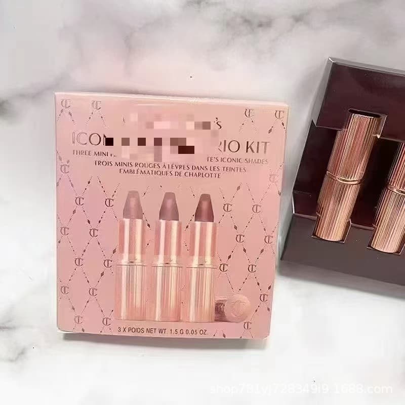 Cross-border foreign trade channel new product home lipstick three-piece set lip gloss lipstick moisturizing and improving complexion 1.5g*3