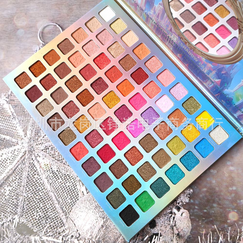 70-Color Eyeshadow Palette, Everyday Neutral Earth Tone Palette, Shimmer Matte, Cosplay Colorful Stage Makeup Professional