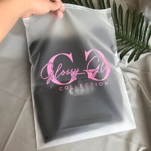 Zipper bag printed logo, EVA thickened plastic PE transparent clothing storage packaging bag, CPE matte bag