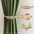 Modern Minimalist Curtain Buckle Tiebacks Small Leaf Style Spring Cute Metal Buckle Tying Straps Creative Ropes Ins Style