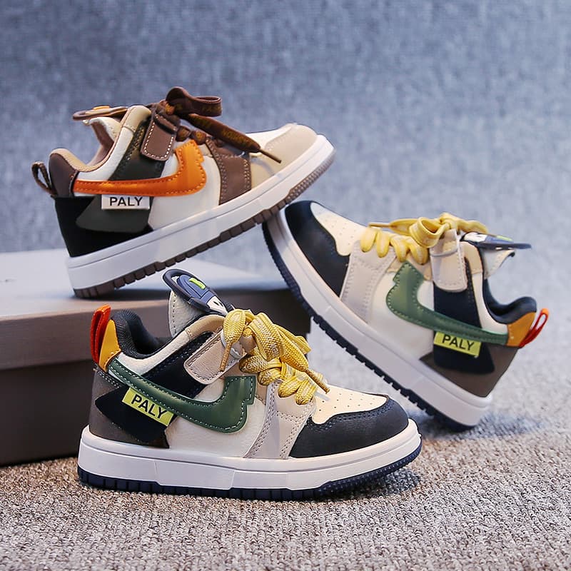 Boys' Shoes 2025 Autumn New Arrival Children's Anti-Slip Soft Sole High-Top Skate Shoes for Middle and Big Boys Casual Sports Shoes