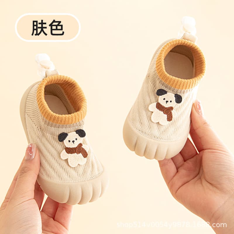 Soft-soled 1-3 years baby walking shoes breathable unisex children's shoes spring/autumn style 6 months stay-on knit shoes