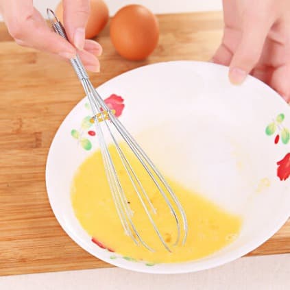 Round Handle Egg Whisk Household Egg Mixer Handheld Manual Egg Whisk