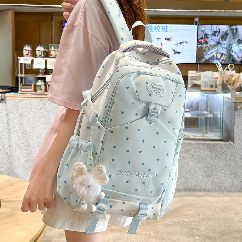 Good-looking schoolbag female junior high school student high school student Korean version ins niche backpack female large capacity campus backpack