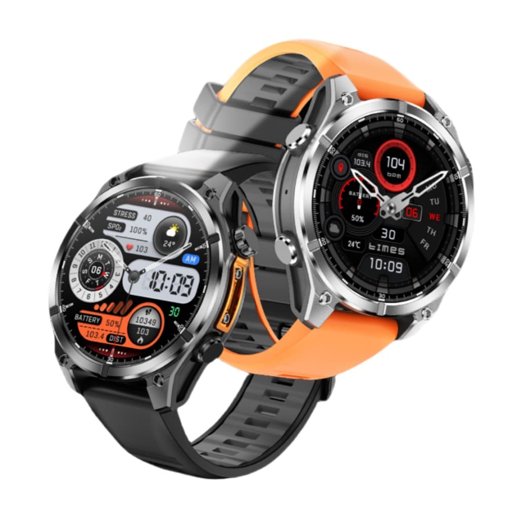 Cross-border HD300 Metal Body Compass Altitude LED Flashlight Outdoor Sports Smart Watch Wireless Charging