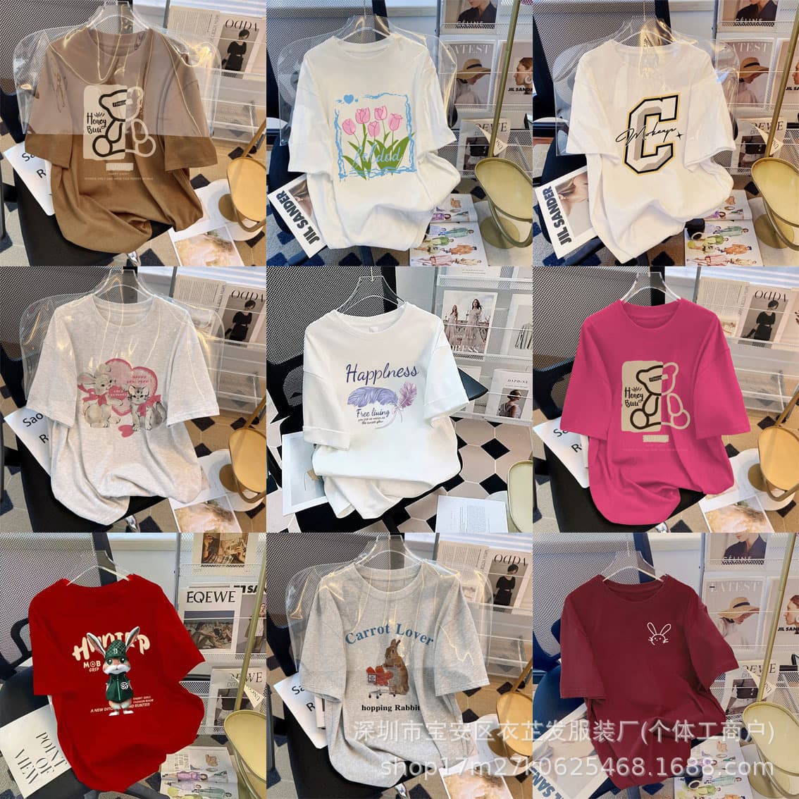 1 Yuan Cotton Women's Clothing Wholesale 2026 Summer New Short Sleeve T-Shirt 10 Yuan Model Cheap Clothing Street Stall Source