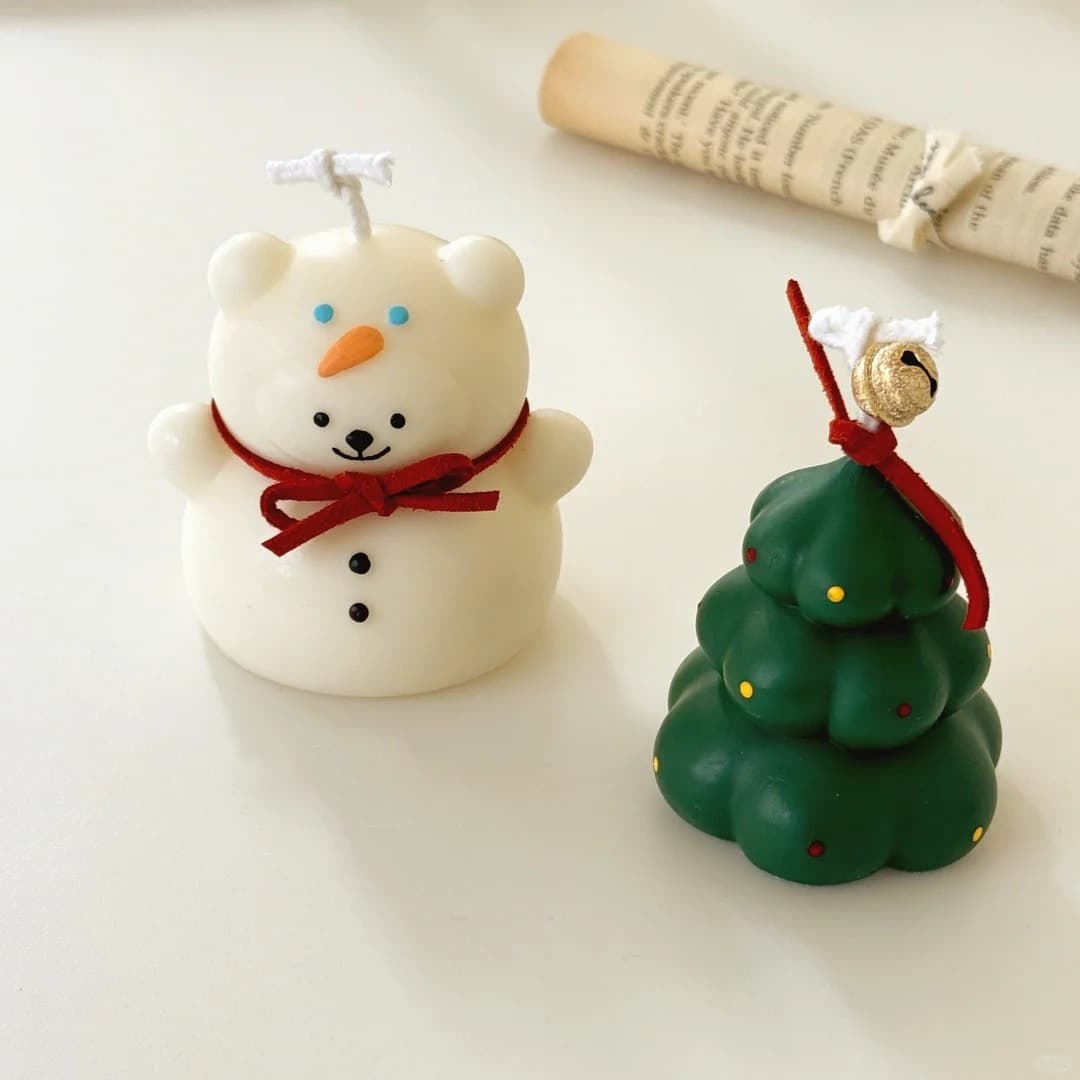 Korean Christmas scented candles Christmas tree Santa Claus event party decoration ornaments holiday gifts