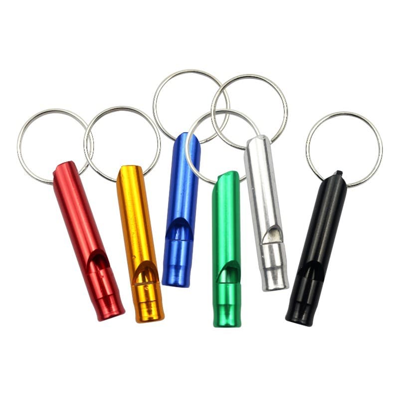 Small aluminum alloy whistles, rescue whistles, outdoor survival and fire whistles, outdoor training whistles wholesale.