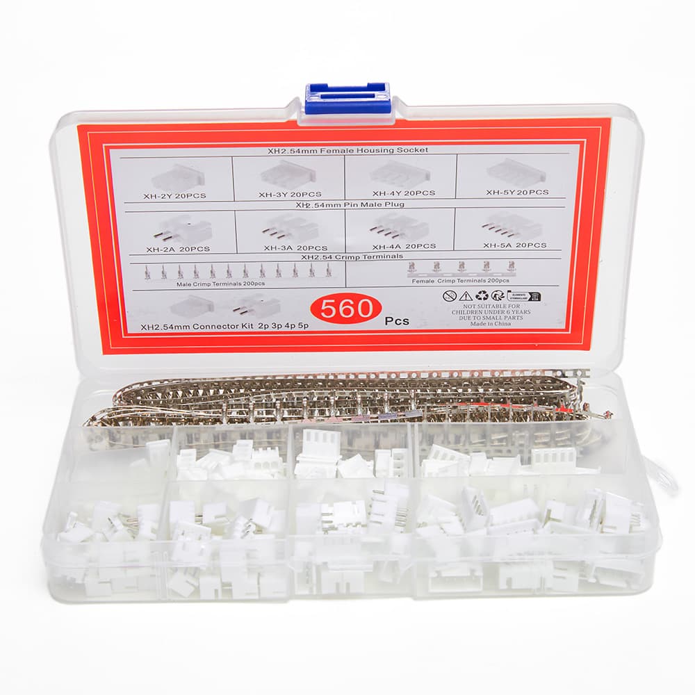 560PCS XH2.54mm terminal block set DuPont terminal connector 2P 3P 4P 5P box