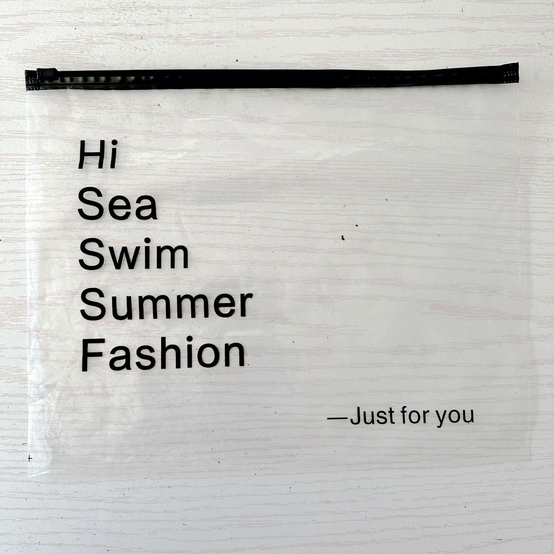 Entity wholesale good quality bikini swimsuit one-piece split swimsuit packaging bag slide transparent multi-purpose letters