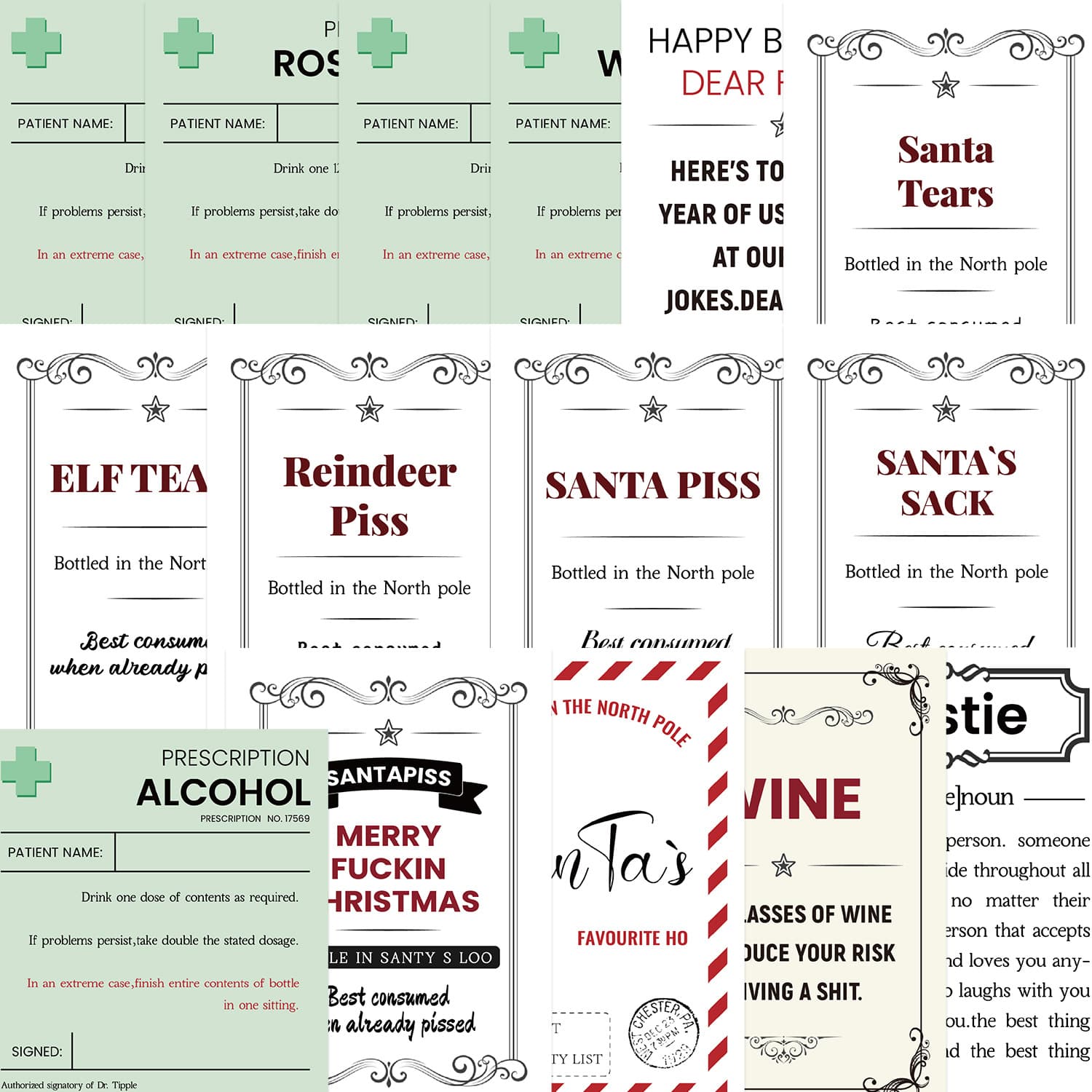 15 red wine label paper graffiti stickers to decorate guitar laptop suitcase DIY waterproof stickers that can be wholesaled