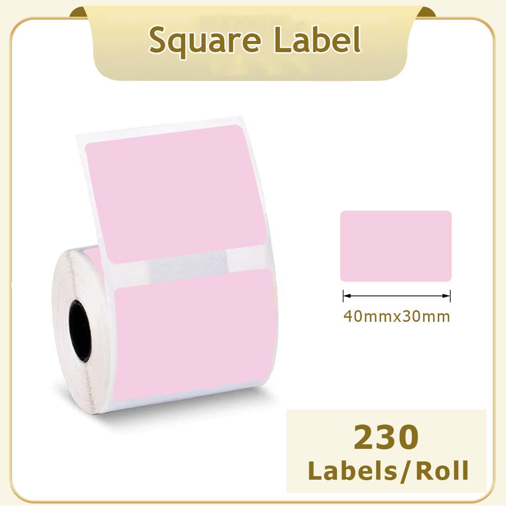 Phomemo M110 self-adhesive thermal printing paper De Tong P1/P2 square round transparent color label paper