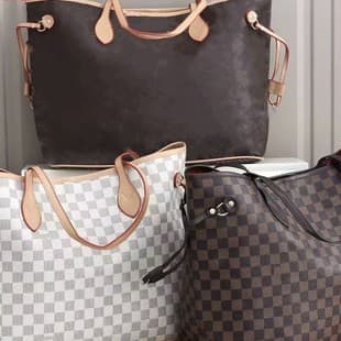 Women's Large Tote Bag Neverfull Monogram Shopping Bag Large Capacity Mommy Bag Handheld Shoulder Tote