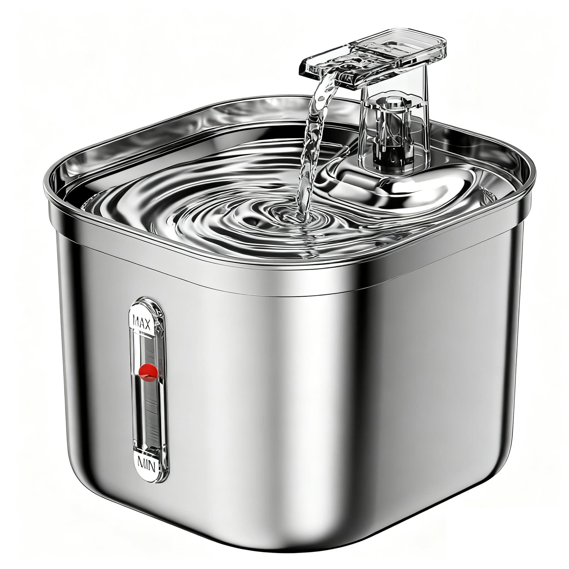 Stainless Steel Automatic Pet Waterer 304 Steel Cat Drinking Fountain Constant Temperature Heated Sprinkler For Cats Dogs
