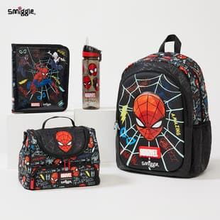 Australian Smiggle Backpack for Primary School Students, Large Capacity Lightweight Backpack with Lunch Bag and Stationery Set for School