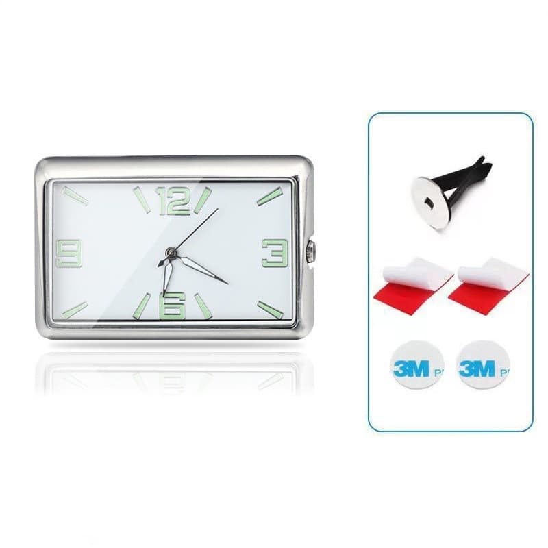 Wholesale Square Luminous Electronic Quartz Clock for Car Air Vent, Bulk Available