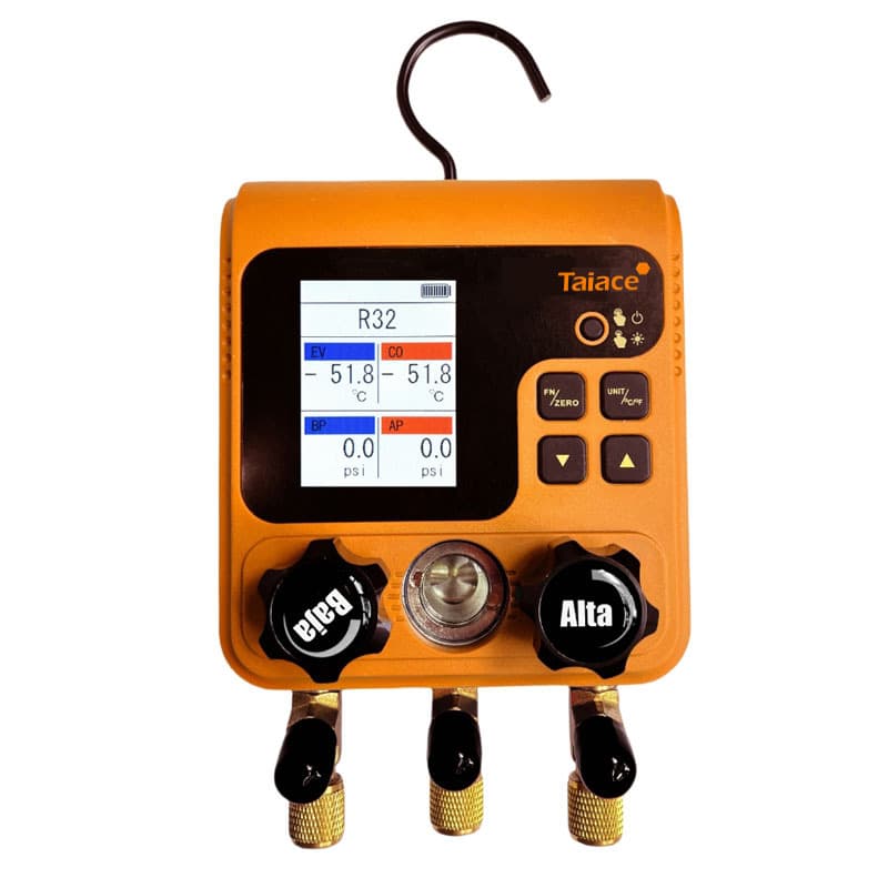 Electronic Refrigerant Manifold Gauge Air Conditioning Pressure Repair Refrigeration System Leak Detector Halogen Manifold Gauge Smart Electronic Refrigerant