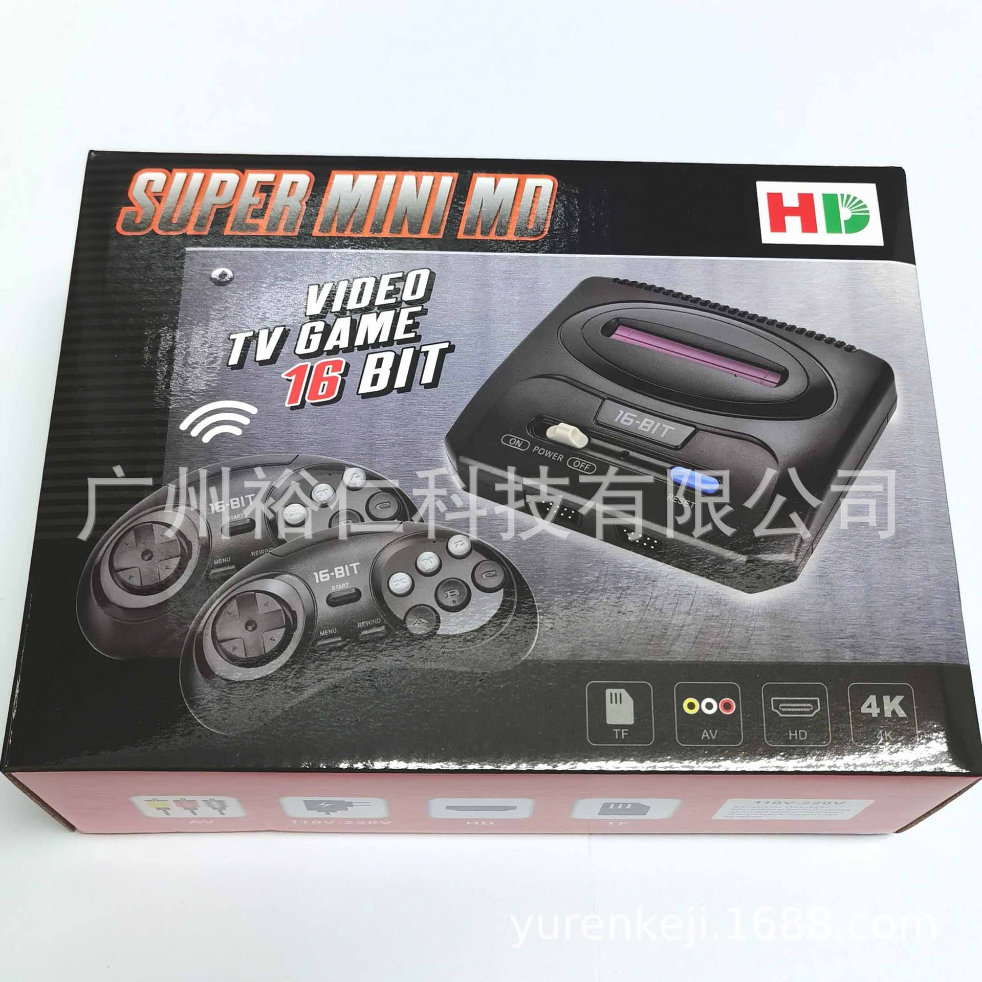 MD Mini Game Console Wireless Controller HDMI Video Cable Dual Output 700 Games Playable 16-bit 8-bit