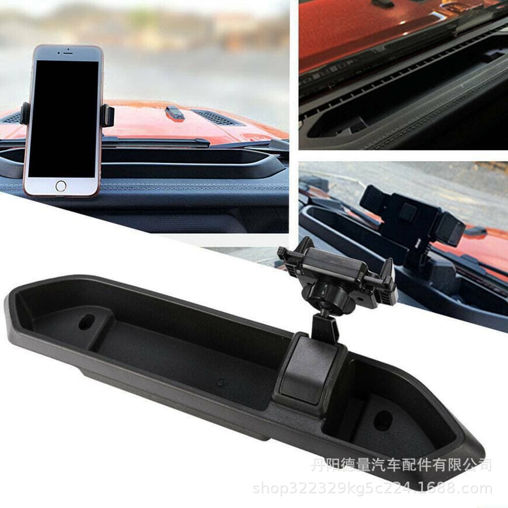Cross-border suitable for 18-23JEEP Jeep JL Wrangler mobile phone holder modified front storage box storage rack