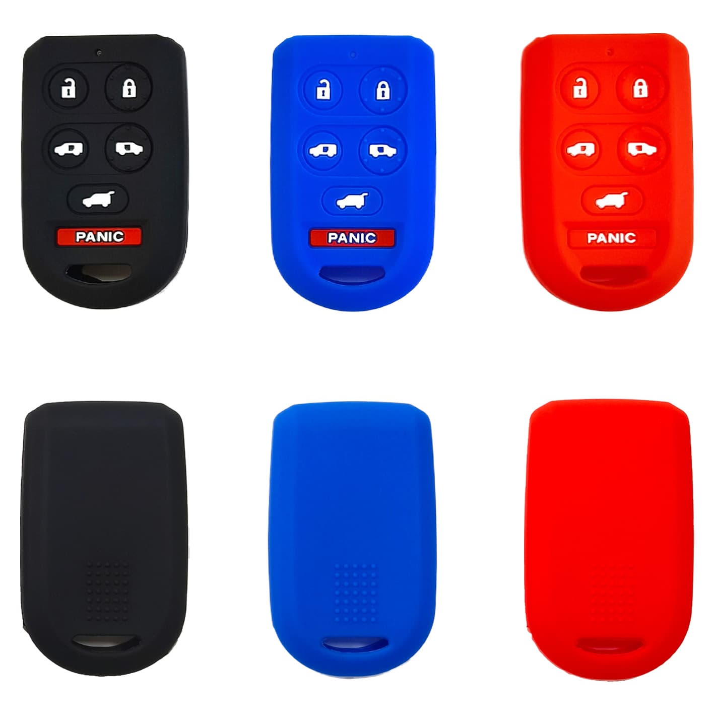 Silicone Key Case Cover for Honda Odyssey 2005-2010 5+1 Button Remote Keyless Entry, No Logo
