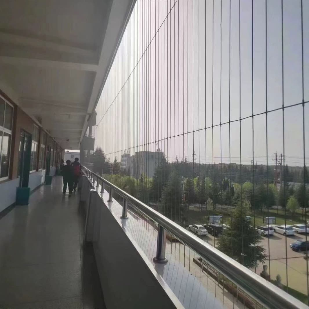 Balcony safety net track aluminum alloy materials wholesale for schools and factories, invisible burglar-proof net stainless steel wire safety net