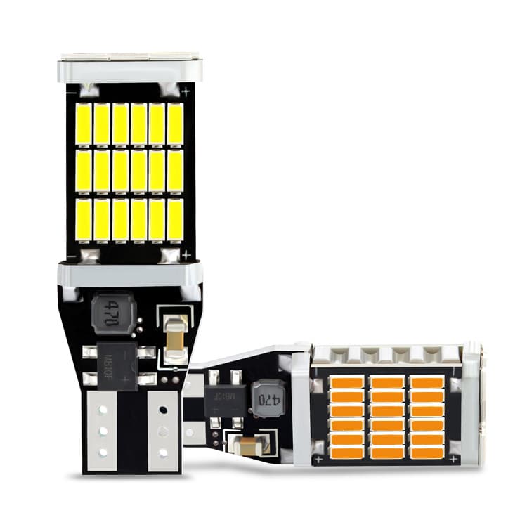 T15 4014 45smd Car Brake Lights Decoding Polarity High Brightness Reverse Lights Turn Signal Canbus Led