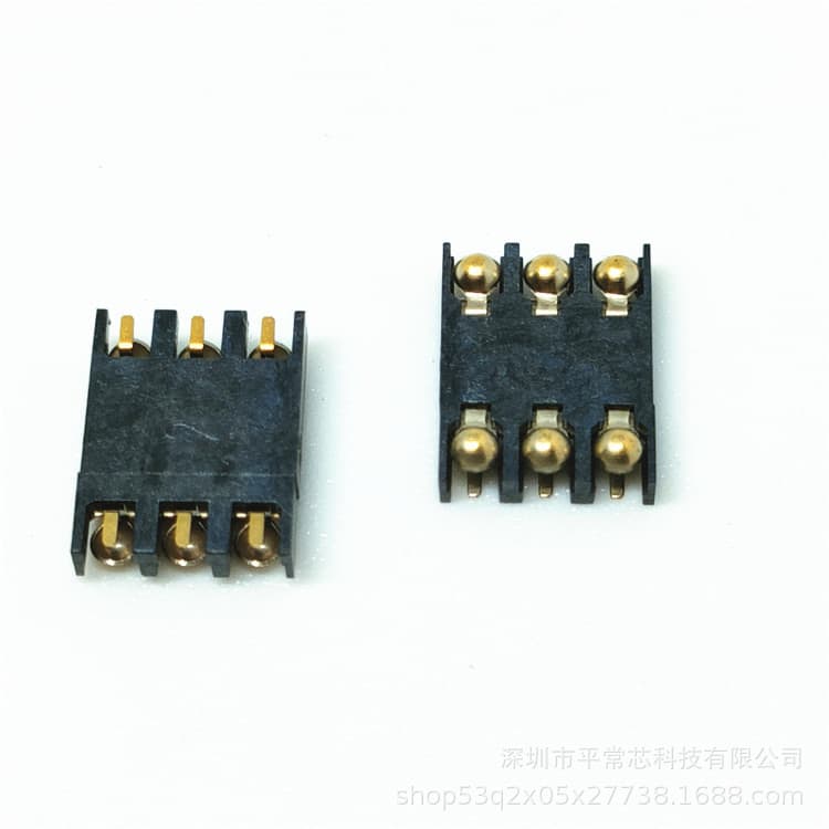 Simple MICRO SIM Card Holder 6P Single Card without Detection H=1.2/1.5/1.8/2.0MM Thickness Card Holder