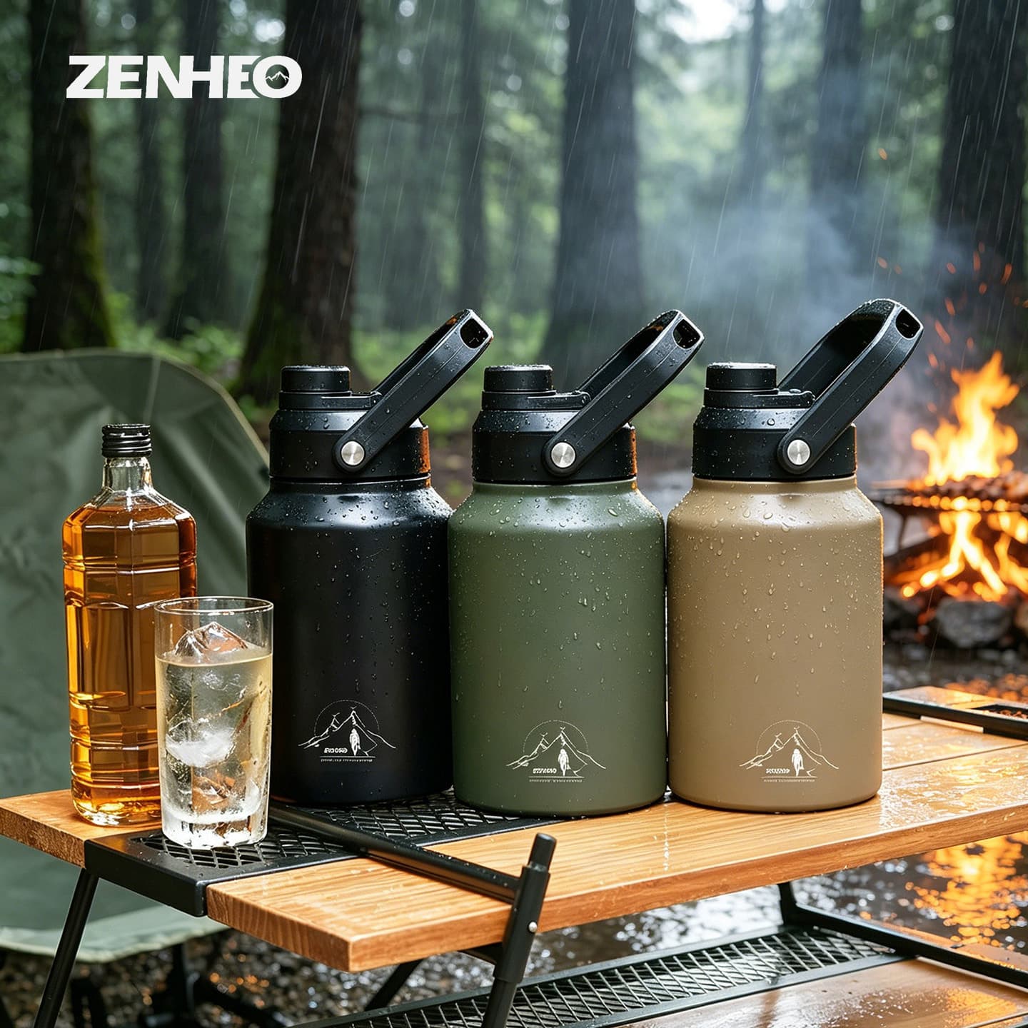 Zhuohe ZENHEO large-capacity portable ice bucket ice bucket cold storage kettle outdoor camping insulated box ice bucket