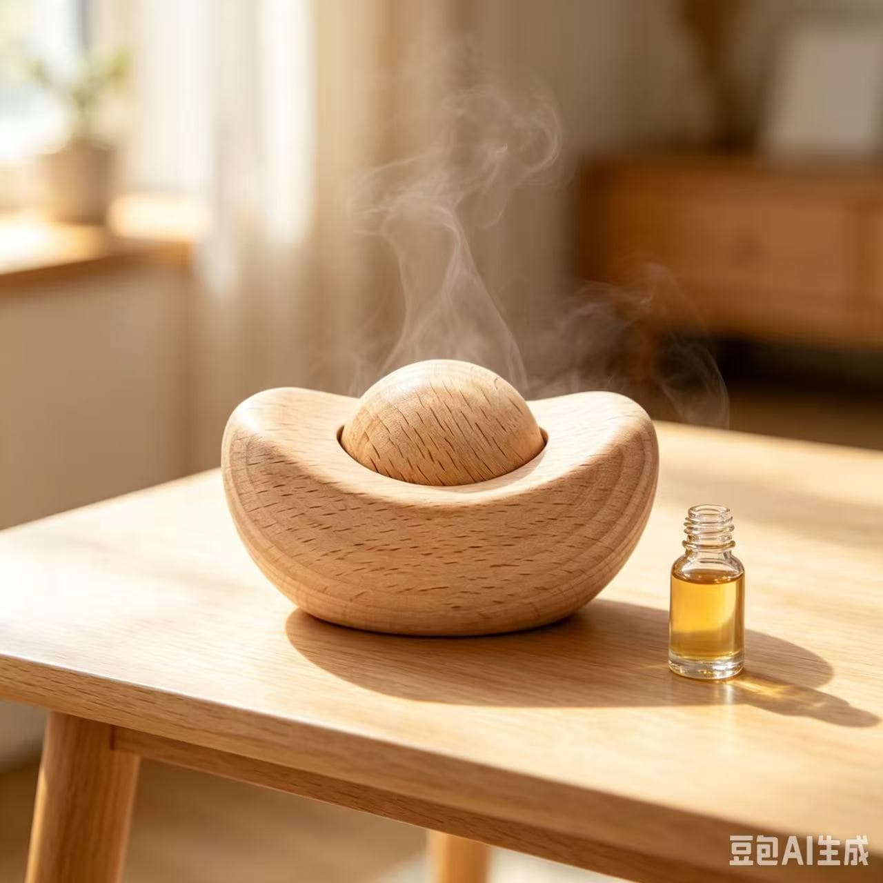 Yuanbao Aroma Diffuser Wood Solid Wood Ornament New Chinese Style Fireless Aromatherapy Home Office Decoration Beech Wood Yuanbao Aroma Diffuser Wood