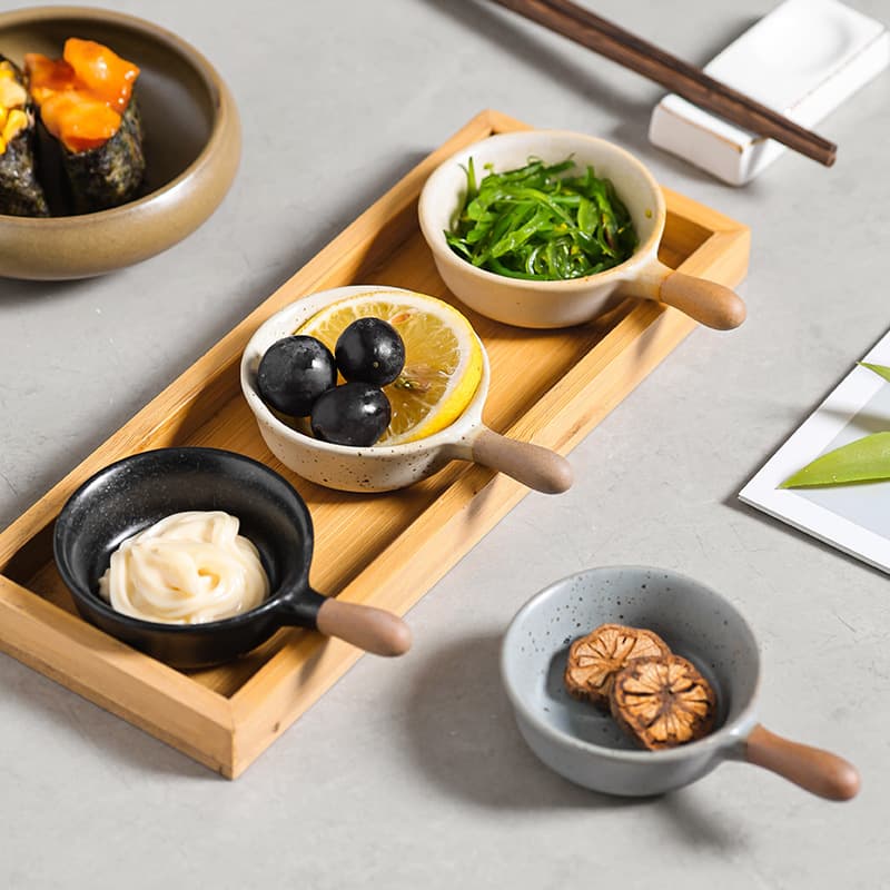 Ceramic Japanese Dipping Sauce Dish, Soy Sauce Dish, Small Dish for BBQ, Hot Pot, Vinegar, and Seasoning