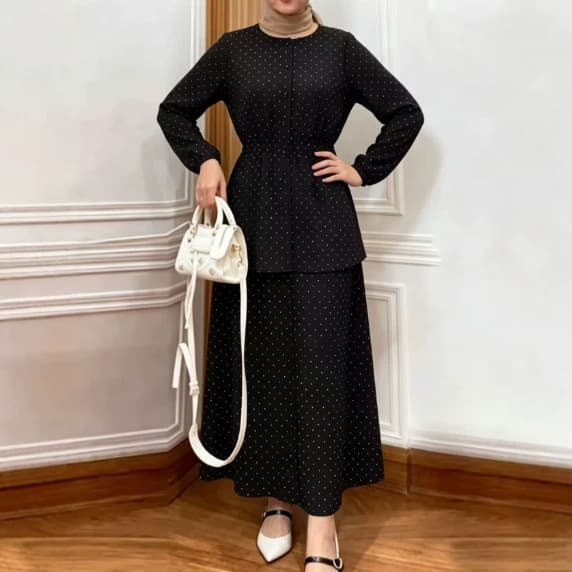 2026 Amazon AliExpress Women's Rhinestone Two-Piece Set Fashion Casual Skirt Suit
