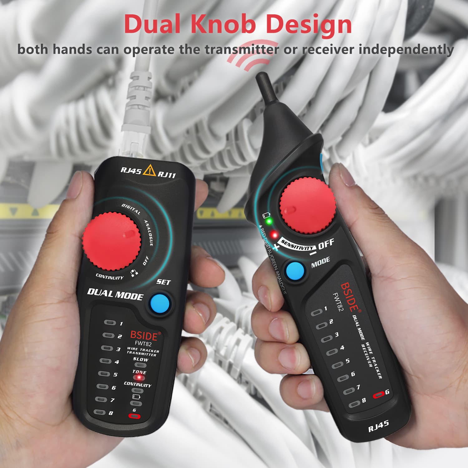 BSIDE Dual-Mode Analog and Digital Anti-interference Intelligent Network Wire Finder FWT82