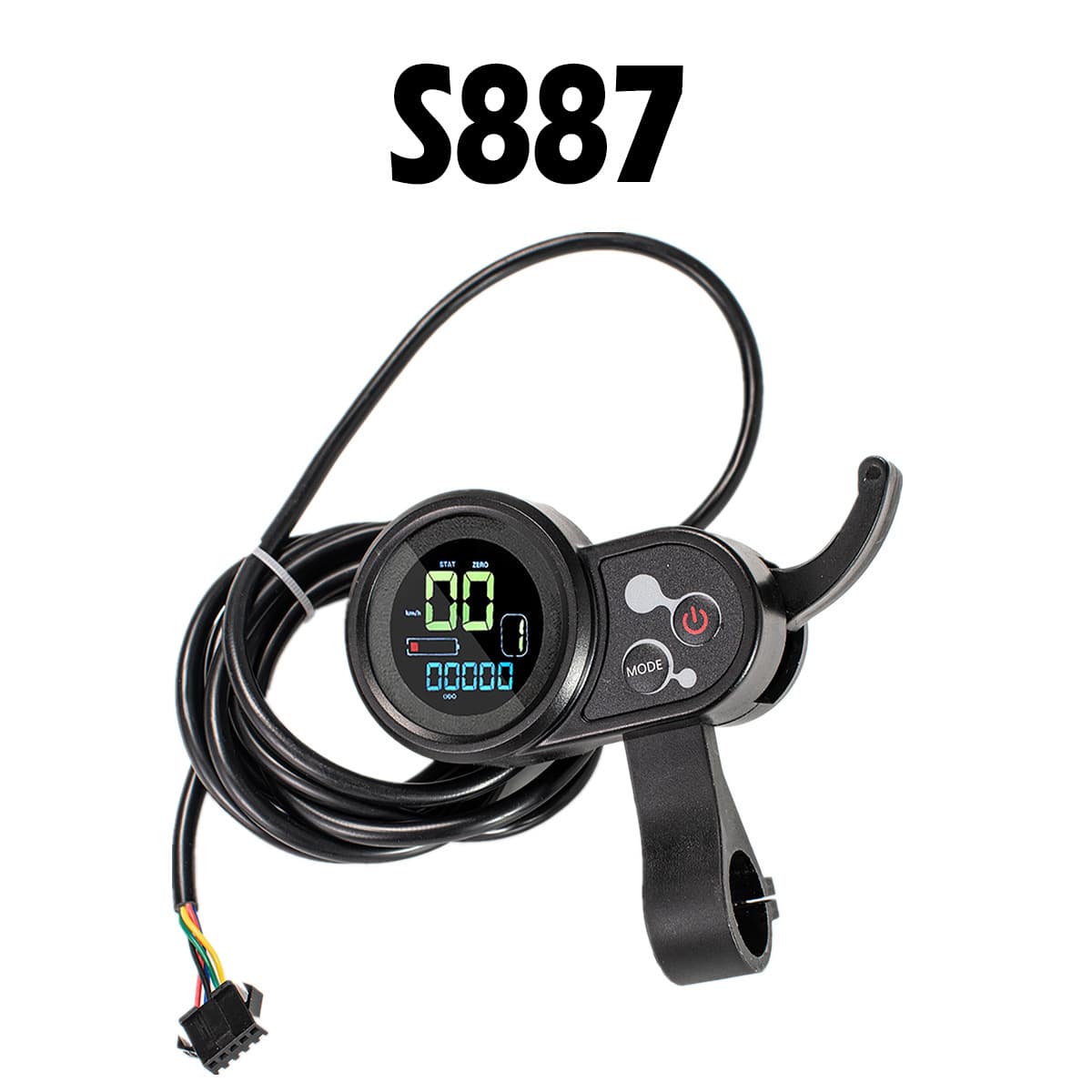 Bicycle Mountain Bike Lithium Power-Assist Modification Accessories S887 LCD Display Standard Connector/USB Connector
