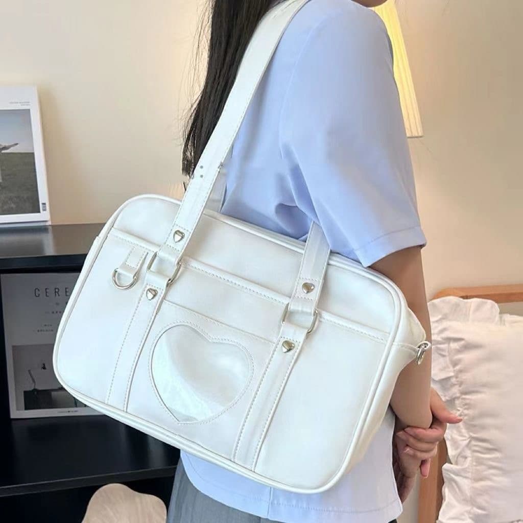Japanese-style Original JK Bag Basic Large College Style Uniform Bag Heart Student Backpack Anime Handbag