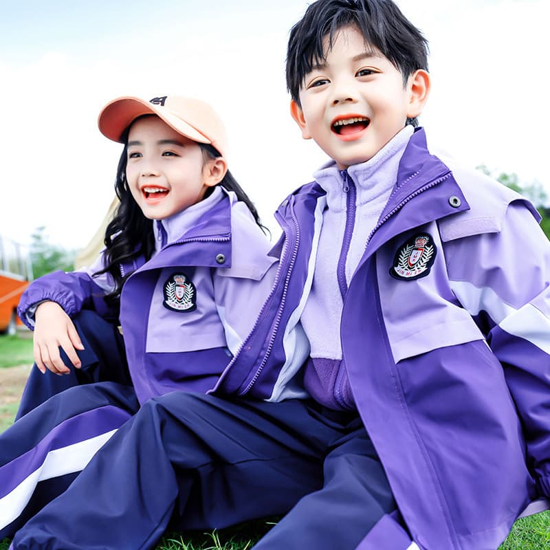 Primary and secondary school student uniforms, spring and autumn styles, sports uniforms, college style, kindergarten uniforms, windproof jacket sets - source factory