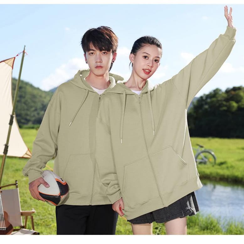 Casual Sweatshirt, Loose Hooded Sweatshirt, Lazy Style Korean Jacket, Class Uniform, Team Building Jacket, Unisex Style