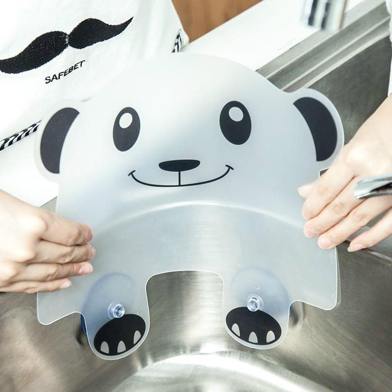 Creative Kitchen Sink Splash Guard, Household Dishwashing Basin Suction Cup Water Divider with Water Storage