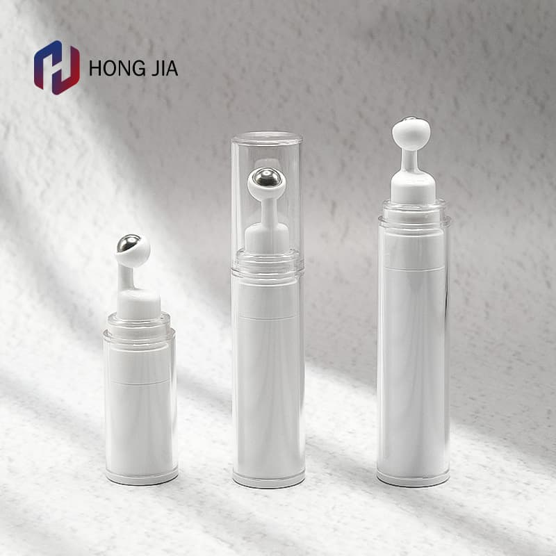 5/10/15ml Zinc Alloy Roller Ball Double-Layer Vacuum Eye Cream Dispensing Bottle Anti-Oxidation Lotion Eye Cream Travel Portable