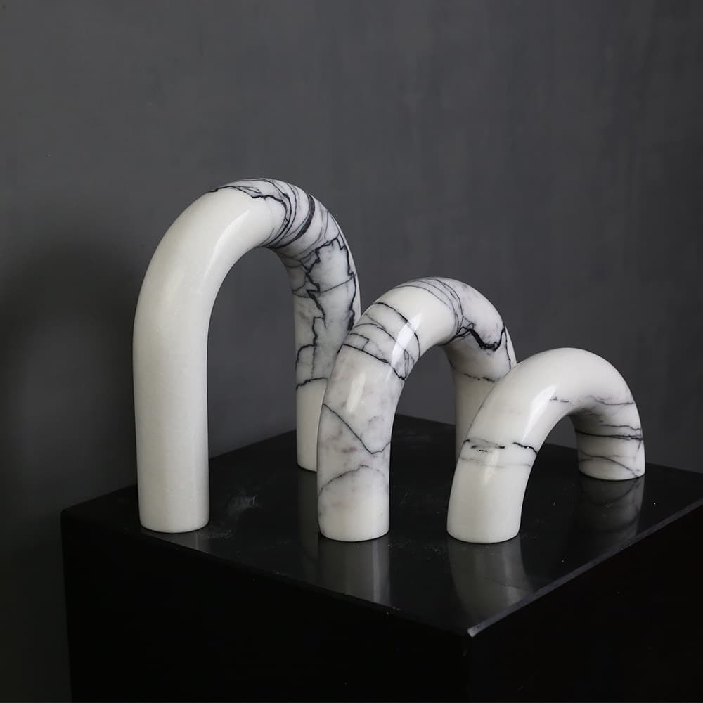 Modern Marble Arch Ornament Showroom Geometric Decoration Living Room TV Cabinet Desktop Sculpture Art Light Luxury