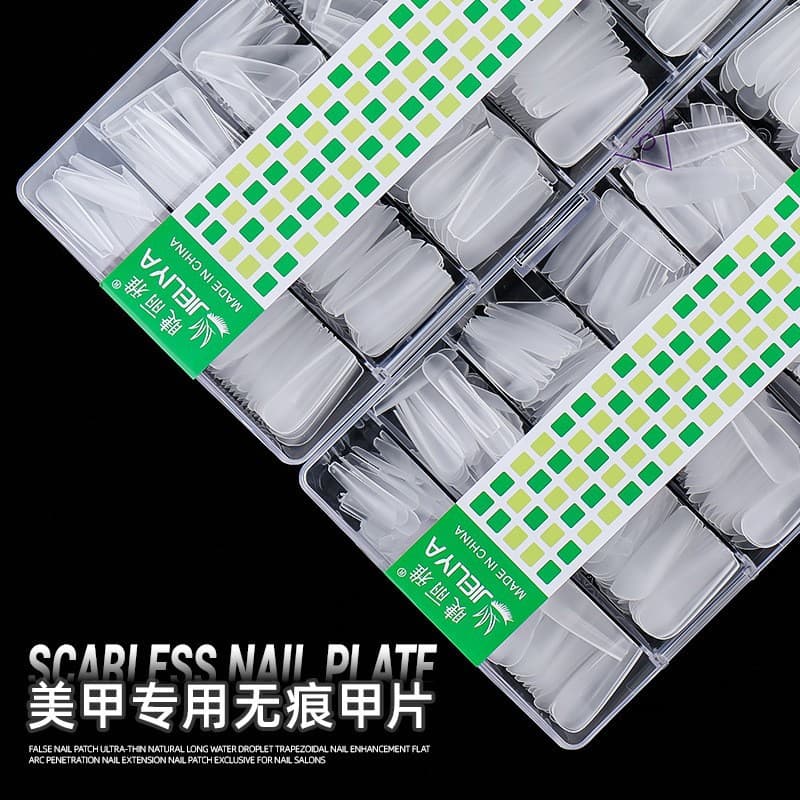 Trendy Ultra-Thin Invisible Nail Tips Full/Half Cover No-Cut Matte French Nail Extension Tips