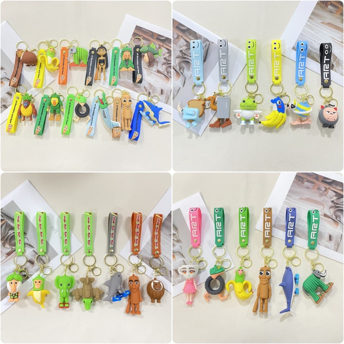 Cross-border Stick Figure Pendant TikTok Foreign Version Shan Hai Jing Keychain Funny Abstract Action Figure Blind Box Accessories