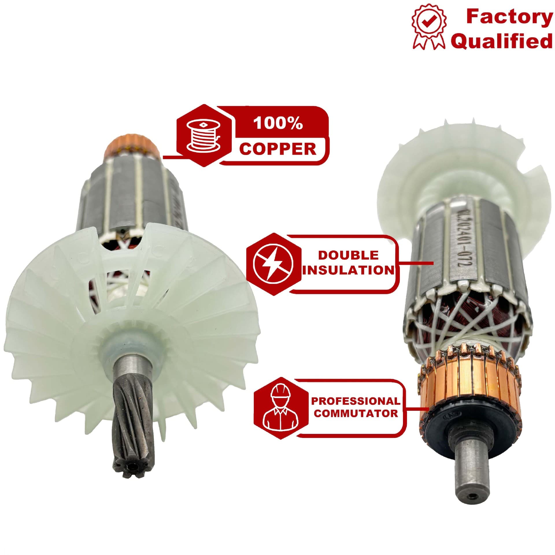 Armature Rotor for Bosch Rotary Hammer GBH2-26 GBH2-26DRE GBH2-26DFR