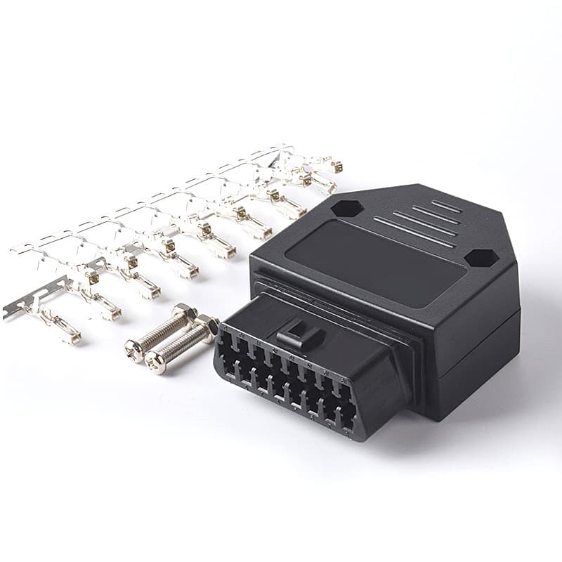 Obd Female Connector Obd2 16 Pin Female Female Head + Shell + Screws Optional