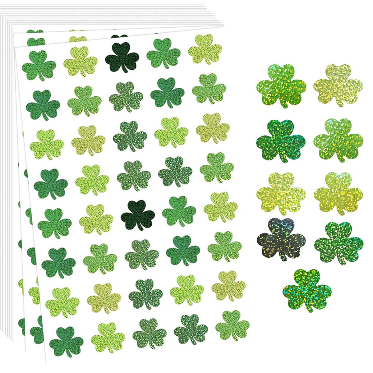 Cross-border St. Patrick stickers for kids shamrock stickers party decoration stickers gift box packaging
