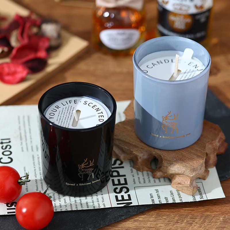 Plant Essence Aromatherapy Candle Souvenir Creative Home Fragrance Candle Soy Wax Glass Cup Aromatherapy Candle