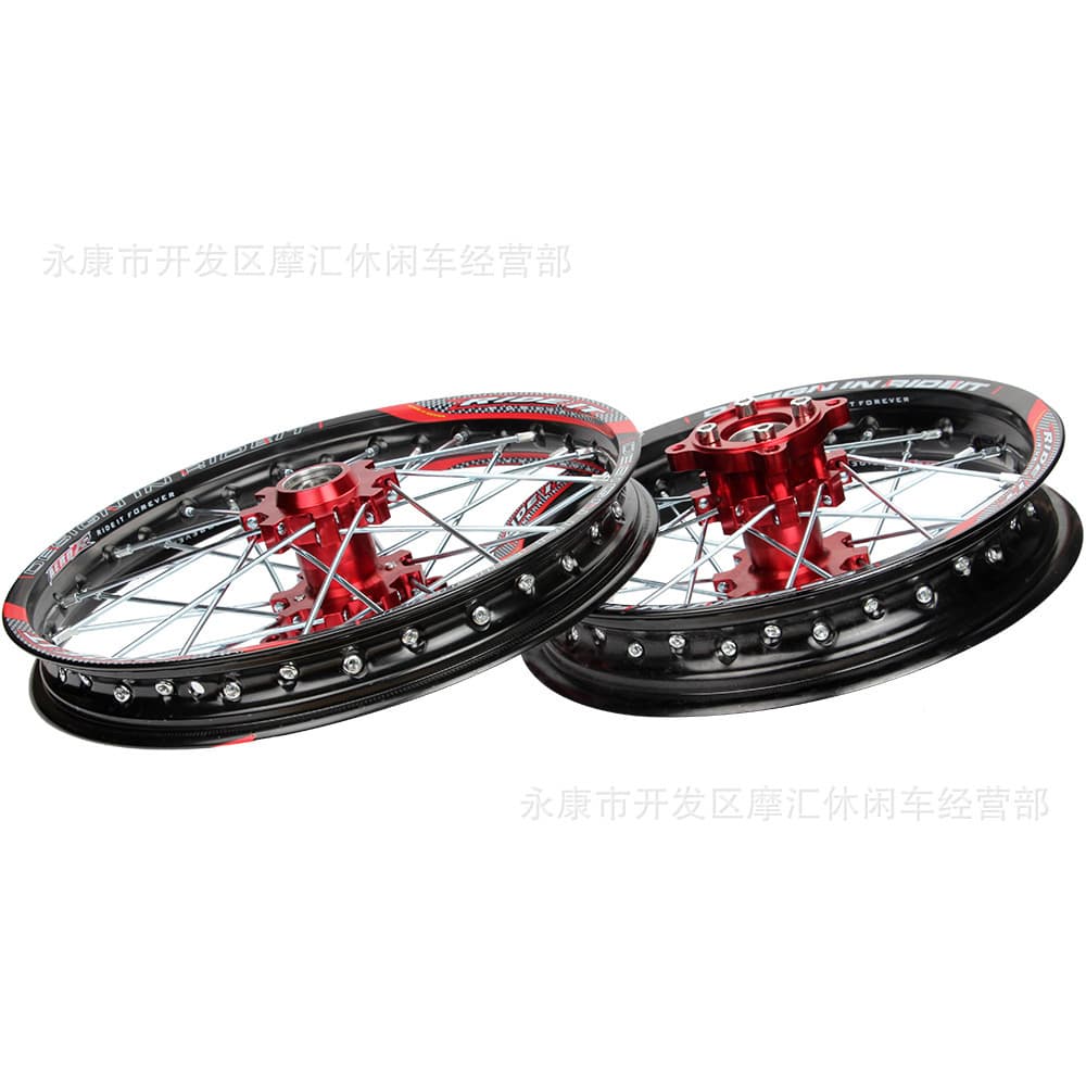 Dirt Bike Parts CRF BBR Mini Moto 12 14 17 Inch Front and Rear CNC Wheel Rim Assembly