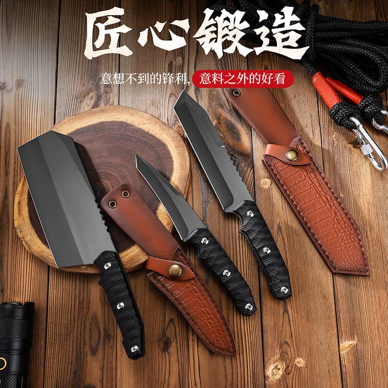 Jian Master Forged Stainless Steel Portable Kitchen Knife for Chopping Ribs, Chicken, Duck, Goose Meat - Sharp Cleaver