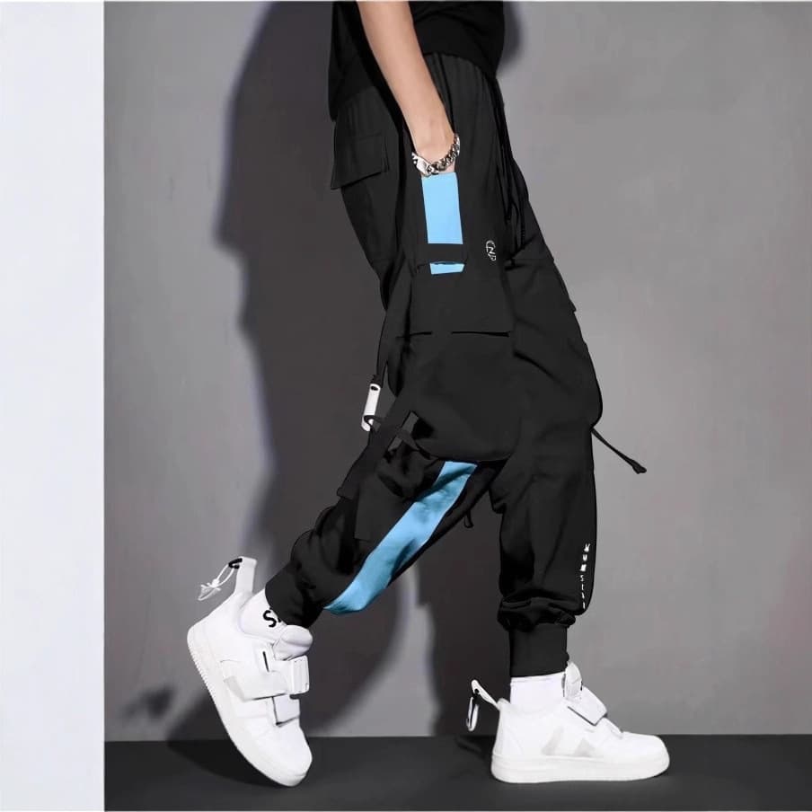 Ins Casual Cargo Pants European Size Leggings Trendy Brand Student Loose New Nine-Point Chic Pants Men's Korean Style Trendy