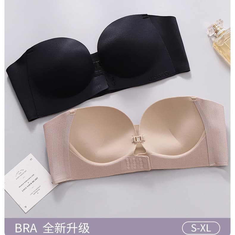 Cross-Border Popular Anime-Style Seamless Strapless Bra for Women, Anti-Slip Invisible Thin Bra with Beautiful Back Design to Prevent Exposure